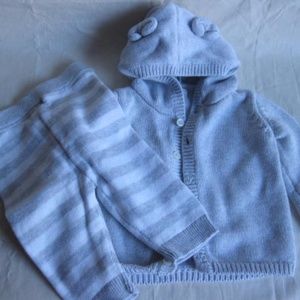Hooded Sweater with Ears Gray Color Size is 0 - 3